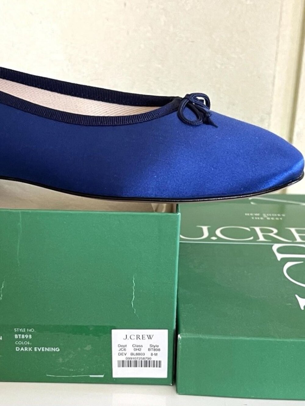 J. Crew Royal Blue Mary Jane Flats with Dark Trim. Size 8 - Picture 3 of 6